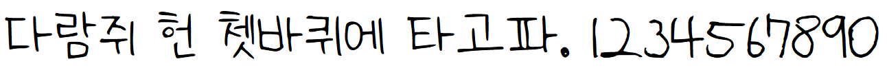 나눔손글씨 흰꼬리수리